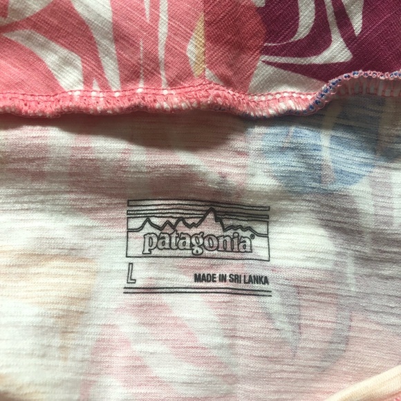 Patagonia Sundress Stretchy Cotton Criss Cross Back Lined Bodice Tropical Leaf - Picture 7 of 9